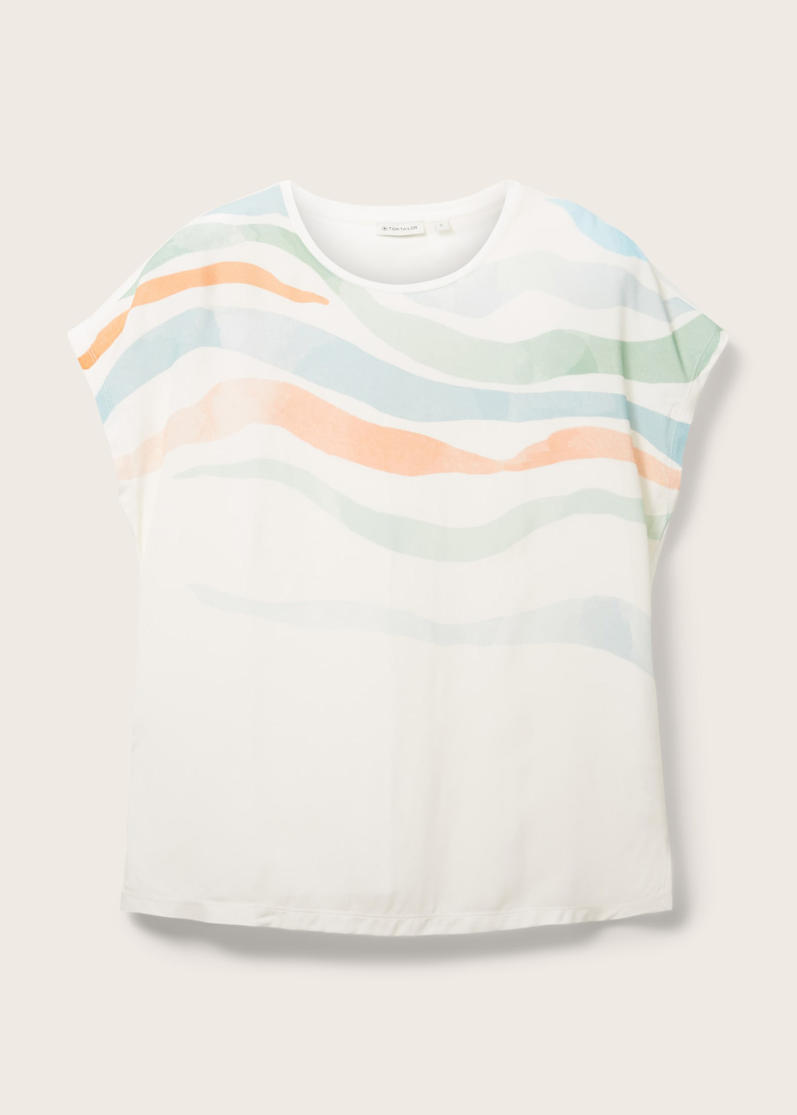 Woman's T-shirt Tom Tailor® C-Neck Tshirt - Whisper White 1035474-10315 /  White