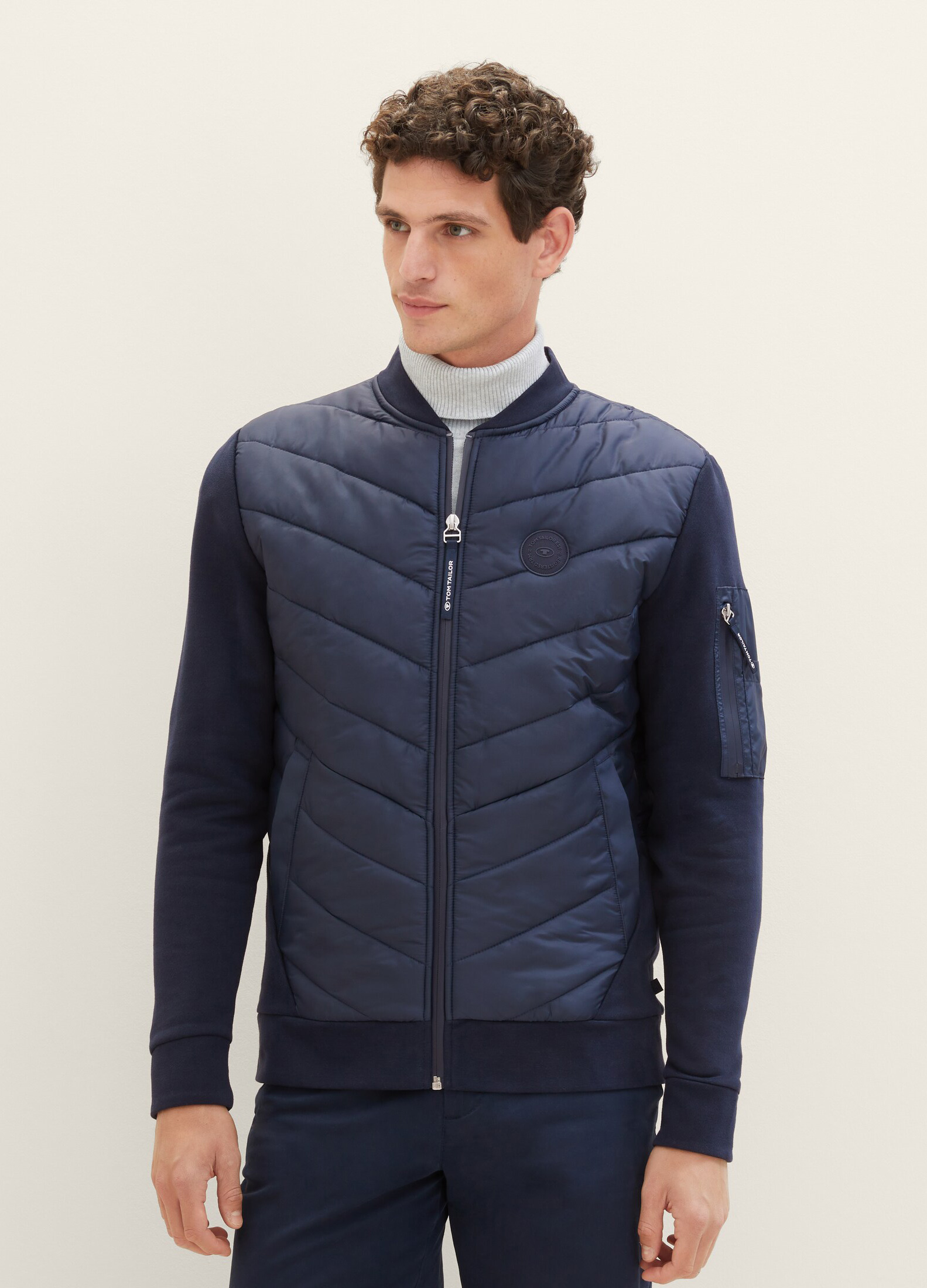 Men\'s Jacket Tom Tailor® Pullover - Sky Captain Blue 1039641-10668 / Blue