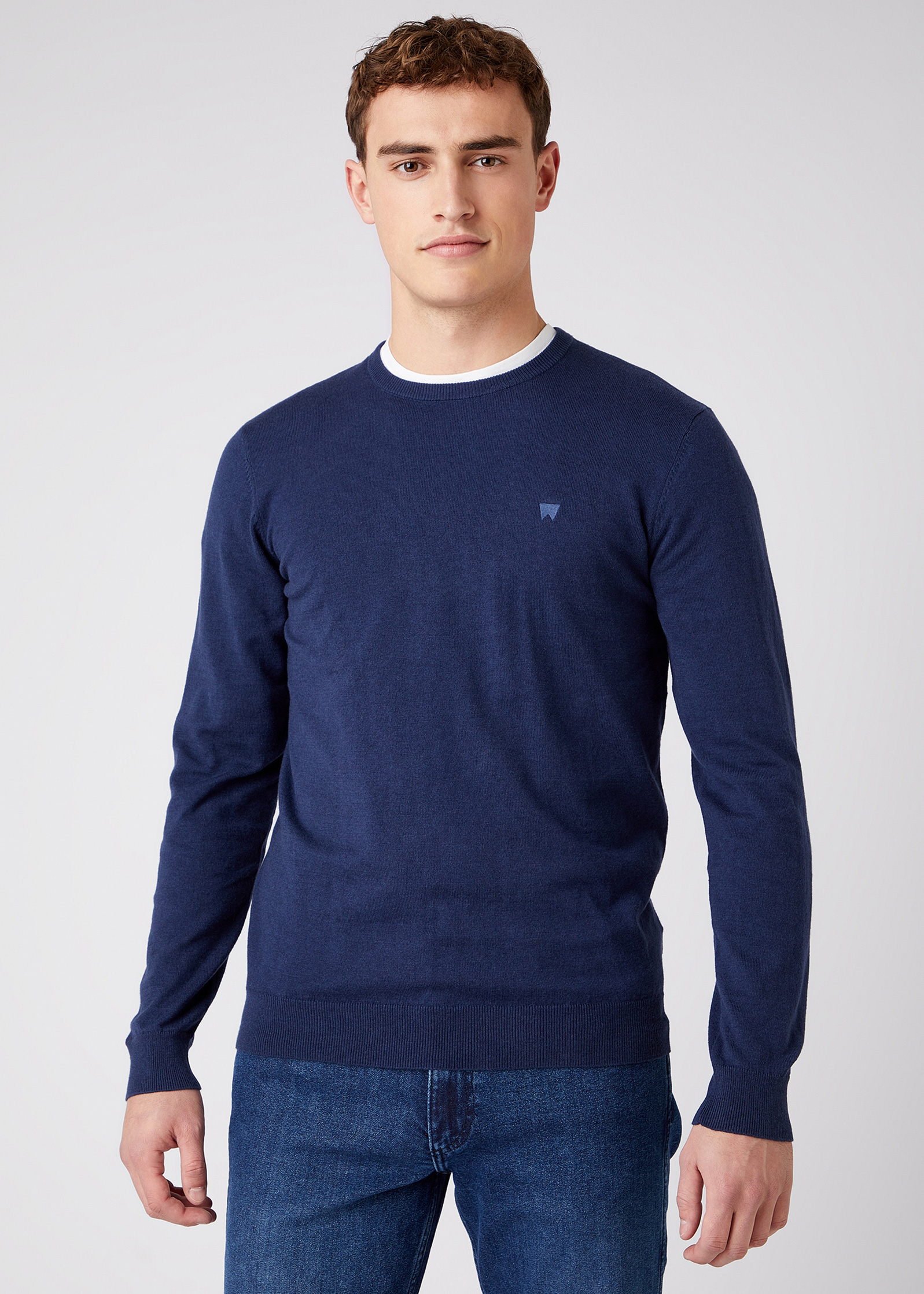 Men's Sweater Wrangler® Crewneck Knit - Navy W8A02P114 / Navy
