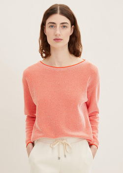Tom Tailor® Knitted Jumper - Red Bubble Structure (1033125-31310) 