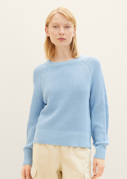 Denim Tom Tailor® Knitted Jumper With Raglan Sleeves -  50% Acrylic (1038390-11139) 