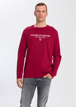 Cross Jeans® Long Sleeve Sweatshirt - Bordeaux (407) (15883-407) 