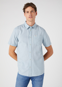 Wrangler Short Sleeve 1 pocket shirt - Blue Fog (W5K0LOM31) 