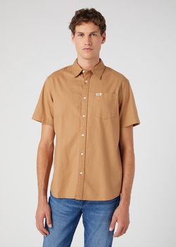 Wrangler Short Sleeve 1 pocket shirt - Tobacco Brown (W5K0LS81A) 