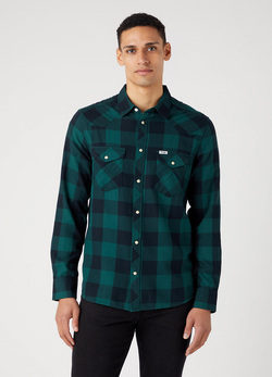 Wrangler® Western Shirt - Dark Matcha (W5566VG61) 