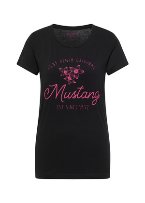 Woman\'s T-shirt Mustang® Alina C Logo Tee - Blue Nights 1013220-4085 / Navy