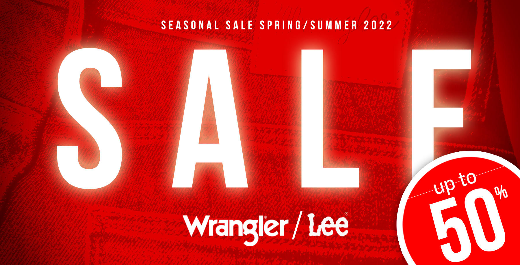 Saisonverkauf Wrangler / Lee 2022 bis zu -50%