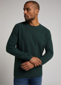 Mustang® Emil C Sweater - Green Gables (1011899-6432) 