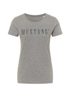 Mustang® Alina C Logo Tee - Light Grey Melange