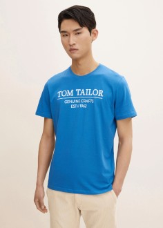 Tom Tailor® Logo Tee - Vallarta Blue (1021229-28853) 