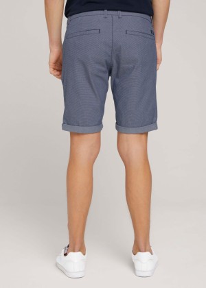 Tom Tailor® Chino shorts - Blue White Diamond Dobby