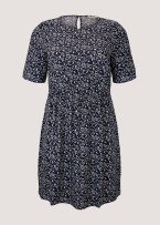 Tom Tailor® Dress Feminine Basic - Navy Flowers And Dots