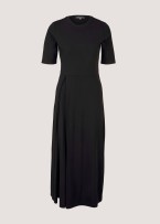 Tom Tailor® Dress Maxi Jersey Pleat - Deep Black