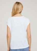 Tom Tailor® T-shirt Burn Out Knot - Offwhite Paisley Design