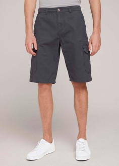 Tom Tailor® Twill Cargo Shorts - Tarmac Grey (1026183-10899) 