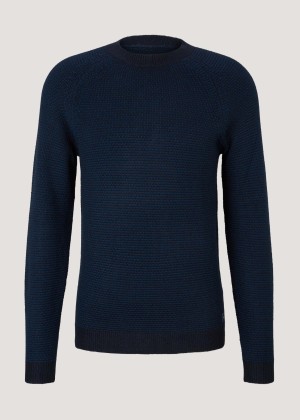 Tom Tailor® Cosy Sweater - Navy Blue Stripe