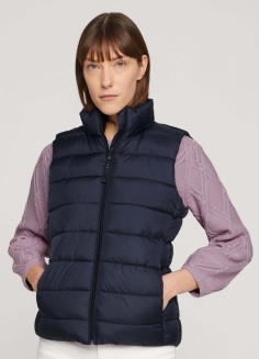 Tom Tailor® Slim Fit Quilted Vest With Recycled Polyester - Sky Captain Blue (1029204-10668) 