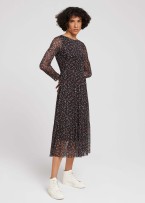 Tom Tailor® Dress Mesh Printed - Black Small Dot Design