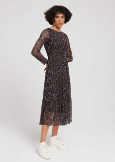 Tom Tailor® Dress Mesh Printed - Black Small Dot Design (1029262-28383) 