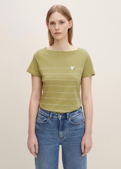 Tom Tailor® Striped t-shirt - Moderate Olive (1030420-28723) 