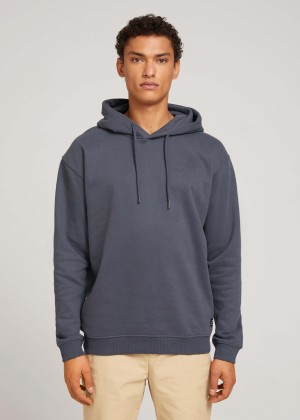 Tom Tailor® Hoody With Embro - Blueish Grey