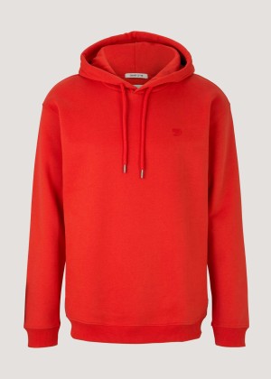 Tom Tailor® Hoody With Embro - Blood Orange