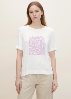 Tom Tailor® T-shirt With Print  - Whisper White (1030966-10315) 