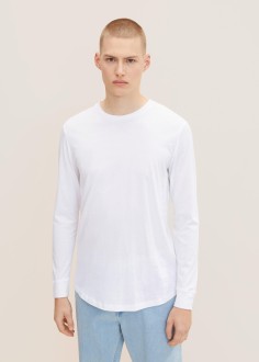 Denim Tom Tailor® Basic Long-sleeved Shirt - White (1033022-20000) 