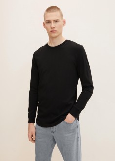 Denim Tom Tailor® Basic Long-sleeved Shirt - Black (1033022-29999) 