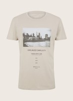 Tom Tailor® T-shirt With Print - Light Dove Grey