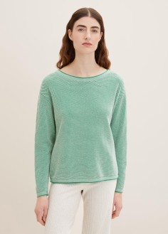 Tom Tailor® Knitted Jumper - Green Bubble Structure (1033125-31311) 