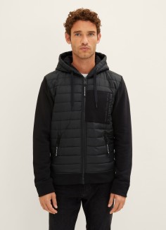 Tom Tailor® Sweat Jacket With Nylon - Black (1034363-29999) 