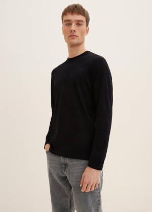 Tom Tailor® Long Sleeve T-Shirt - Black
