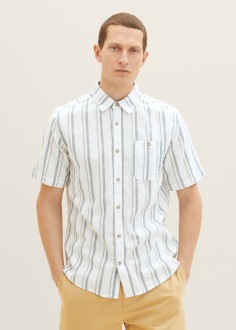 Tom Tailor® 1/2 Shirt  - Off White Base Big Stripe (1034902-31240) 