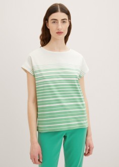 Tom Tailor® Tshirt - Green Gradient Stripe (1035480-31329) 