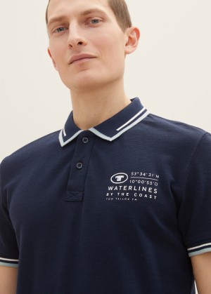 Tom Tailor® Polo shirt with logo embroidery - Sky Captain Blue