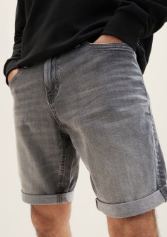 Tom Tailor® Denim Shorts  - Used Mid Stone Grey Denim (1035654-10219) 