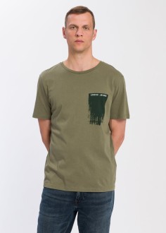 Cross Jeans® T-shirt C-Neck - Dusky Green (324) (15872-324) 