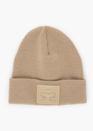 Levi's® Two Horse Patch Beanie - Beige