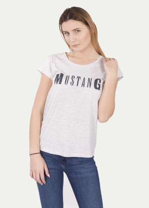 Mustang® Logo Tee - Light Grey Melane