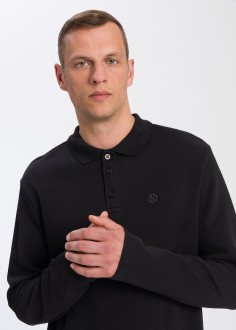 Cross Jeans® Log Sleeve Sweatshirt - Black (020) (15889-020) 