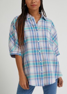 Lee® Relaxed One Pocket Shirt - Plum Check (L51ASTA39) 
