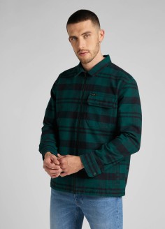 Lee® Zipped Overshirt - Black Check (L67GDP01) 