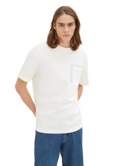 Denim Tom Tailor® 1 pocket Tshirt - Wool White (1035589-12906) 