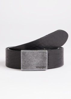 Wrangler® Plate Buckle Belt - Black (W0E3U1100) 