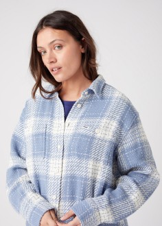 Wrangler® Tapestry Oversize Shirt - Stone Wash Check (W5P4CUX4Q) 