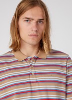 Wrangler® Polo Shirt - Burro Brown Stripe