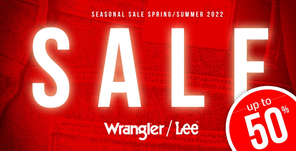 Seasonal Sale Wrangler / Lee 2022 up to -50%